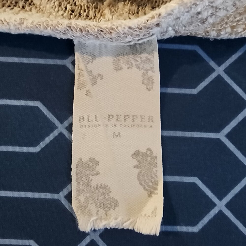 Blu Pepper Blue & Tan Knit Cardigan | M - Picture 4 of 4